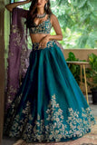 Anushree Reddy Emerald green lehenga set Online Shopping