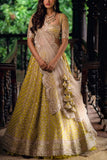 Anushree Reddy Lime yellow organza lehenga set Online Shopping