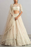 Anushree Reddy Ivory embellished lehenga set Online Shopping