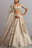 Anushree Reddy Ivory embellished lehenga set  Online Shopping