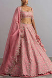 Anushree Reddy Pink organza lehenga set Online Shopping