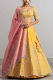 Anushree Reddy Mustard organza lehenga set Online Shopping