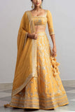 Anushree Reddy Yellow sequin lehenga set Online Shopping