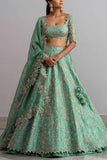 Anushree Reddy Sea green lehenga set Online Shopping