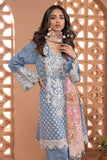 Khaadi Cambric | Embroidered | Fabrics 3 Piece BCA240405 L Blue Online Shopping
