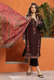 Khaadi Dull Raw Silk | Embroidered | Fabrics 3 Piece BDS240104 Black Online Shopping