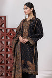 Khaadi Dull Raw Silk | Embroidered | Fabrics 3 Piece BDS240407 Black Online Shopping