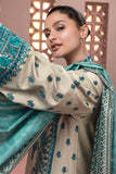 Khaadi Dull Raw Silk | Embroidered | Fabrics 3 Piece BDS240408 Grey Online Shopping