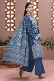 Khaadi Dull Raw Silk | Embroidered | Fabrics 3 Piece BDS240409 Navy Online Shopping