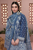 Khaadi Dull Raw Silk | Embroidered | Fabrics 3 Piece BDS240409 Navy Online Shopping