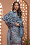 Khaadi Dull Raw Silk | Embroidered | Fabrics 3 Piece BDS240412 Blue Online Shopping