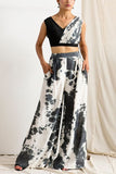 Bohame Monochrome concept sari set Online Shopping