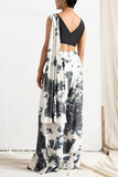 Bohame Monochrome concept sari set Online Shopping