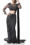 Bhawna Rao Black embroidered sari gown Online Shopping