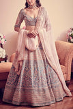 Jigar and Nikita Blue avant garde lehenga set Online Shopping