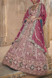 Jigar and Nikita Mauve pink embroidered lehenga set Online Shopping