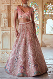 Jigar and Nikita Onion pink embroidered lehenga set Online Shopping