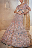 Jigar and Nikita Turquoise embroidered lehenga set Online Shopping