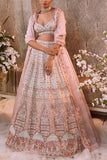 Jigar and Nikita Pink embroidered lehenga set Online Shopping