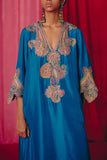 Mrunalini Rao Ananda blue floral embroidered kurta set Online Shopping