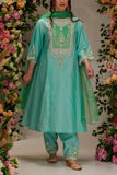 Preeti S Kapoor Aqua pearl and sequin embellished kurta set Online Shopping