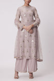 Vvani by Vani Vats Ash pink sequin and mirror work kurta set Online Shopping