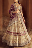 Annu's Creation Beige sequin and pearl embroidery lehenga set Online Shopping