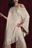 Rococo By Raghvi Beige sequins embroidered sharara set Online Shopping