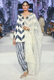 Payal Singhal Black and white chevron kurta set Online Shopping