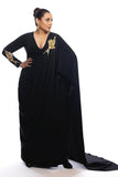 Masaba Black bird embroidery sari gown Online Shopping