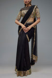 Rocky Star Black embroidered sari set Online Shopping