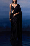 Angad Singh Black sequin embroidered sari set Online Shopping