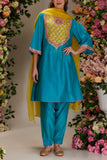 Preeti S Kapoor Blue gota work kalidar kurta set Online Shopping