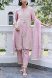 Summer by Priyanka Gupta Blush pink elephant embroidered kurta set Online Shopping