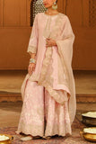 Sheetal Batra Blush pink floral embroidery sharara set Online Shopping