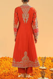 Sheetal Batra Burnt orange embroidered kurta set Online Shopping