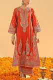 Sheetal Batra Burnt orange kirandori embroidered kurta set Online Shopping