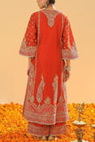 Sheetal Batra Burnt orange kirandori embroidered kurta set Online Shopping