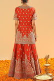 Sheetal Batra Burnt orange sitaara embroidered sharara set Online Shopping