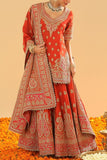 Sheetal Batra Burnt orange sitaara embroidery sharara set Online Shopping