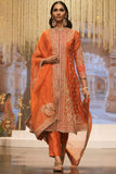 Sheetal Batra Burnt orange zardozi embroidered kurta set Online Shopping