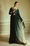 Masaba Dark green draped skirt sari set Online Shopping