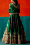 Aman Takyar Dark green embroidered lehenga set Online Shopping