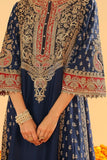 Sheetal Batra Deep blue kalidaar embroidered kurta set Online Shopping