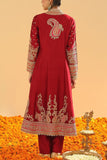 Sheetal Batra Deep red dabka embroidered kurta set Online Shopping