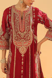 Sheetal Batra Deep red dabka zardozi embroidered kurta set Online Shopping