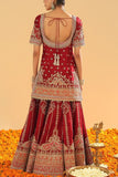 Sheetal Batra Deep red dabka zardozi embroidered sharara set Online Shopping