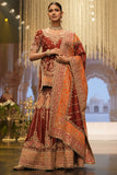 Sheetal Batra Deep red dabka zardozi embroidery sharara set Online Shopping