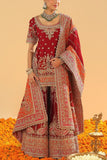 Sheetal Batra Deep red dabka zardozi embroidery sharara set Online Shopping