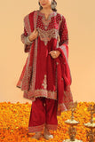 Sheetal Batra Deep red kiran dori embroidered kurta set Online Shopping